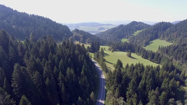 Panorama from Pieniny to Czorsztyn Lake and Tatra Mountains - Poland. View from above.