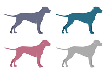 dog silhouette on a white background