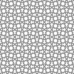 Beautiful black islamic girih pattern isolated on white background