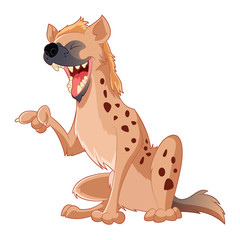 Cartoon smiling Hyena