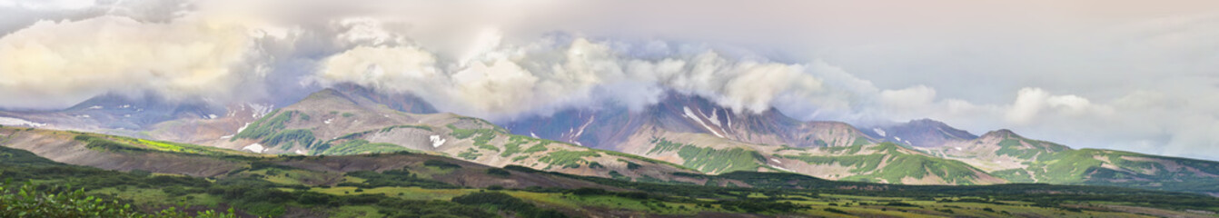 Northwest spur/Northwest spur of a volcano Koryak. Over it clouds are always formed.