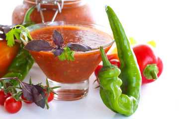 Adjika sauces from fresh vegetables