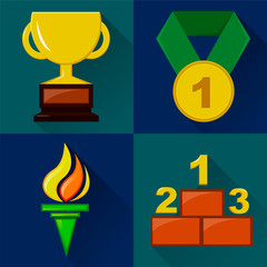 Sport icons. Set of vector illustrations. EPS10