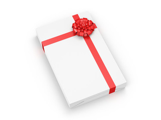 3D rendering White gift box