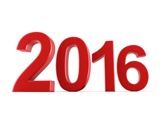 3D rendering  2016 New Year digits