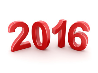 3D rendering  2016 New Year digits