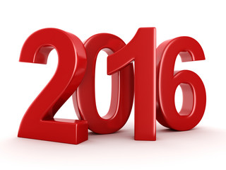 3D rendering  2016 New Year digits