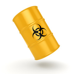 3D rendering biohazard barrel