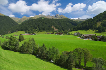 View of the Val Casies (Gsies tal) valley during the summer season
