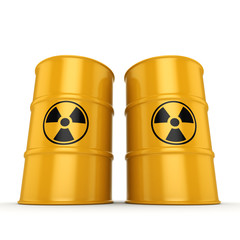 3D rendering radioactive barrels
