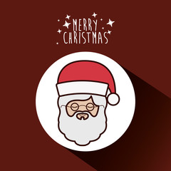 santa icon. Merry Christmas season decoration figure theme. Colorful design. Vector illustration