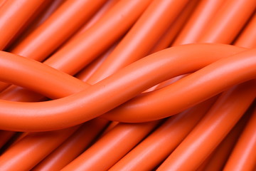 Electric cables closeup