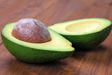 Avocado on a dark wood background