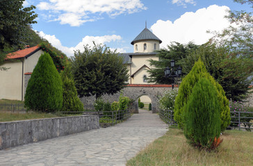 Fototapeta na wymiar Monastery in mountains