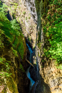 Breitachklamm - Gorge with river in South of Germany