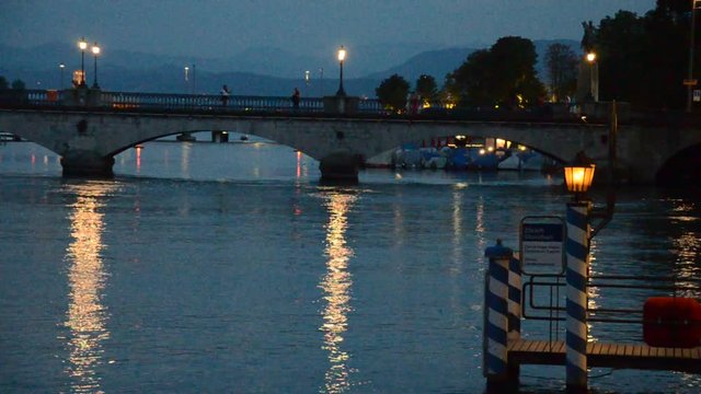 Z&uuml;rich am Abend