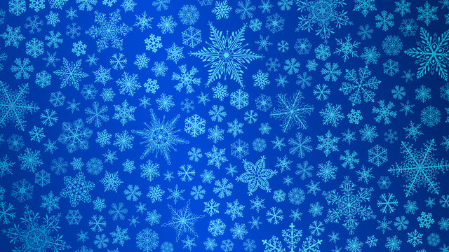 Christmas background of snowflakes