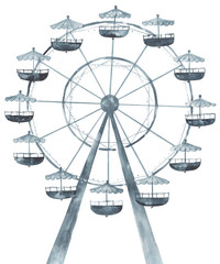 Ferris wheel watercolor illustration - 120626318