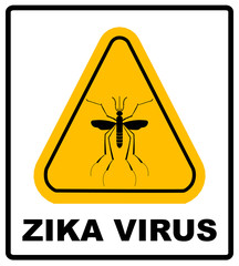 Zika virus Danger, Mosquitoes symbol, vector sticker