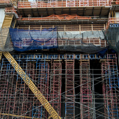 Construction site in Manhattan, New York City.