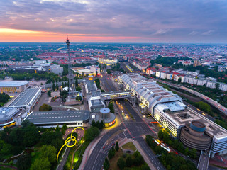 Obraz premium Berlin von oben, Funkturm