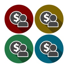 Employee wages icon Vector