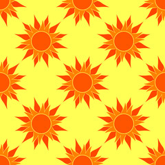 Vector Sunny Orange Seamless Pattern