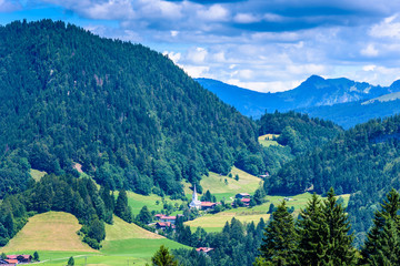 Beautiful Landscape of Oberstdorf region in the south of Germany - Mountain Alps