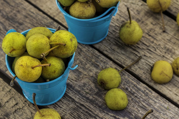 Juicy ripe yellow pears