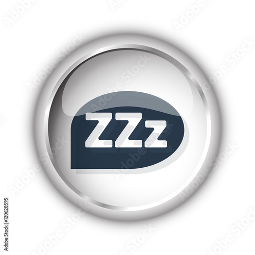 "Web button with black Sleep icon on white background" Stock image and