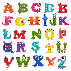 Funny vector monster alphabet for kids © K3Star