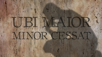 Ubi maior minor cessat. A Latin phrase that means Where there is the major, the minor is neglected.