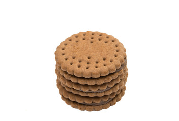 Sandwich biscuits with chocolate filling
