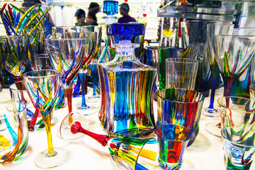 set of dishes Murano glass