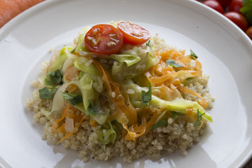 Quinoa and zoodles