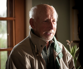 ninety years gentleman closeup