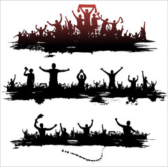 Set banners for sporting events and concerts