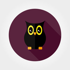 Silhouette owl. Halloween
