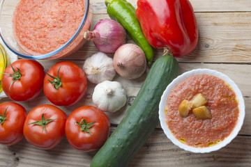 Gazpacho typical food spanish