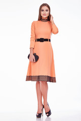 Beautiful woman businesswoman sexy brunette lady