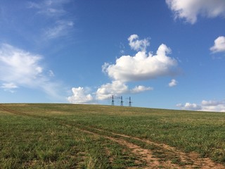 grass sky landscape