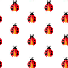 Ladybug. Vector pattern