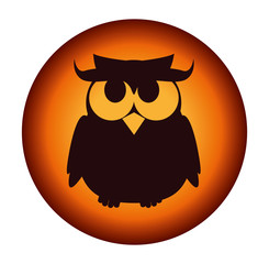 poster halloween party owl design isolated vector illustration eps 10