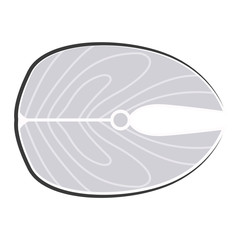 Piece salmon fish slice isolated on white background and freshness cut delicious diet eat fish slice vector. Steak cuisine cooking fresh meat fish slice and fish slice dinner salmon meat ingredient.