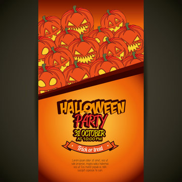 poster halloween party design isolated vector illustration eps 10