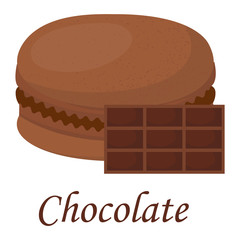 Macaroon cake vector illustration
