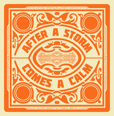 Vintage card. Elements by layers.