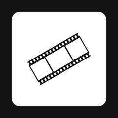 Fototapeta na wymiar Film strip icon in simple style on a white background vector illustration