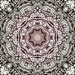 Abstract hand drawn vintage ethnic pattern