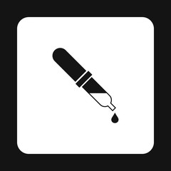 Pipette icon in simple style on a white background vector illustration